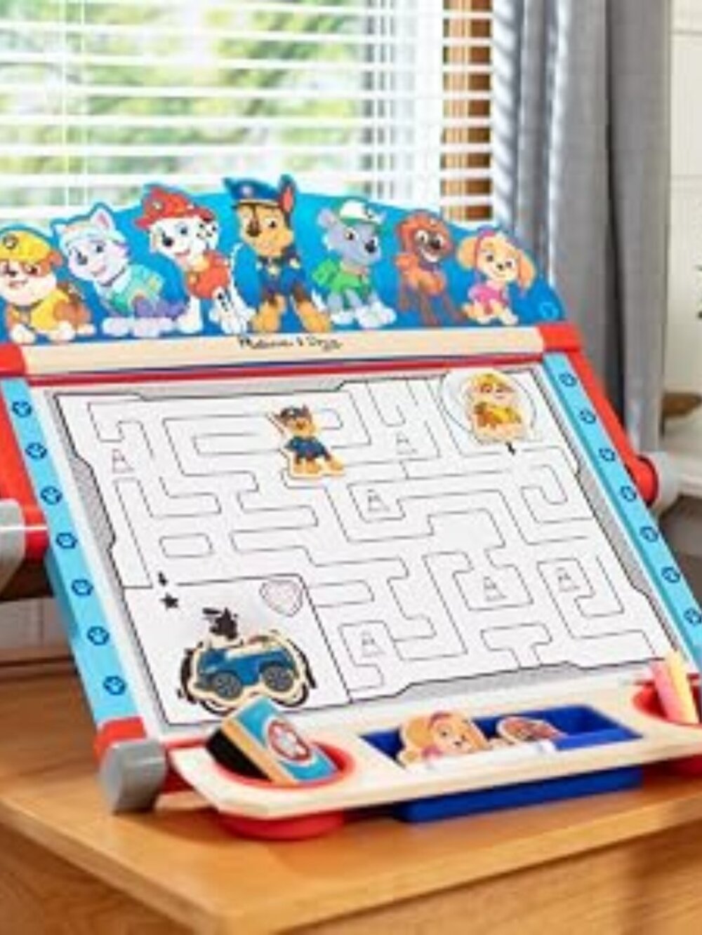 Melissa & Doug PAW Patrol Tabletop Art Center, Double-Sided Wooden Easel NEW